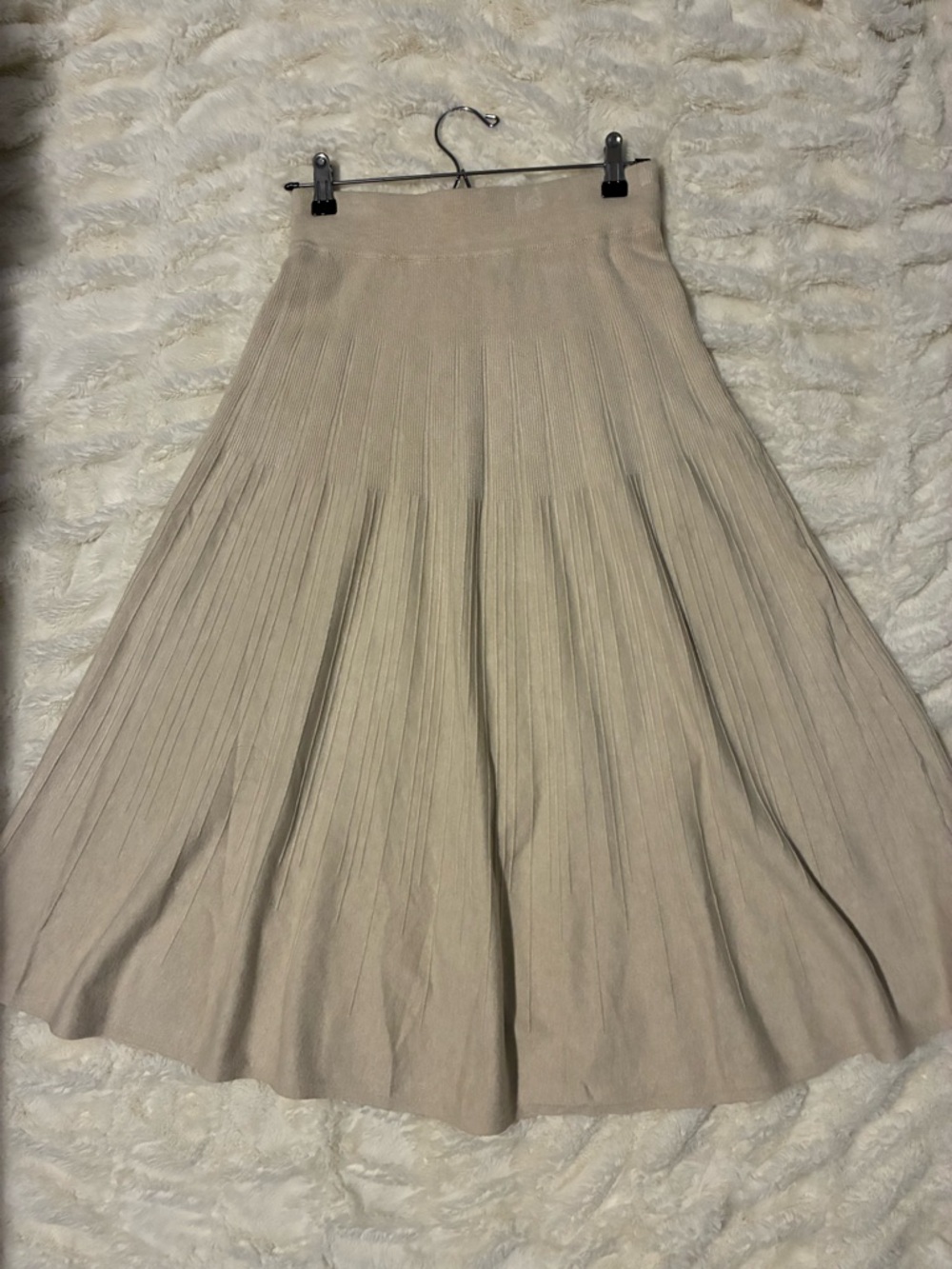 Baltic Born - Cream Maxi Skirt with Flowing Panels